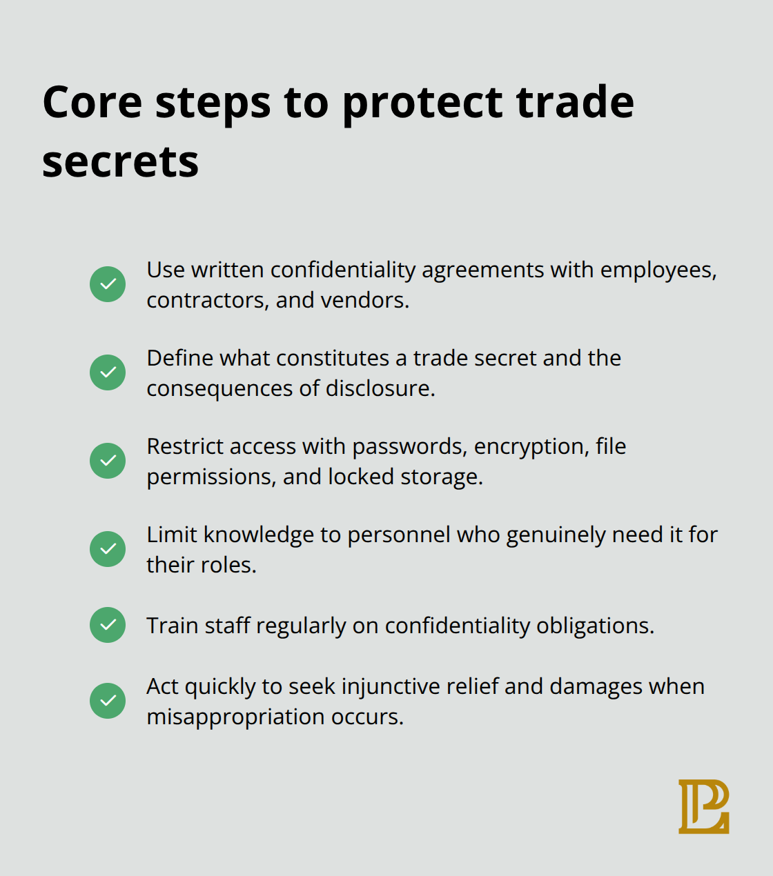 Practical measures organizations should implement to safeguard confidential information - 4 type of intellectual property