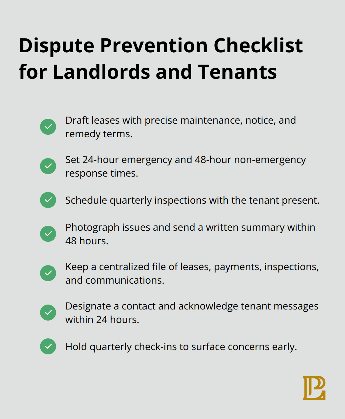 Actionable steps to prevent commercial landlord-tenant disputes. - Commercial landlord disputes