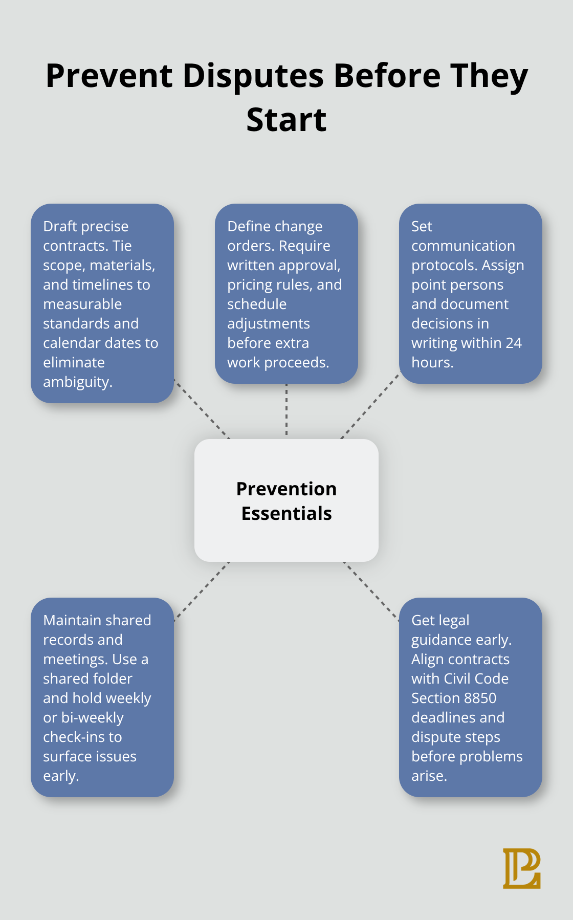 Core prevention strategies for U.S. construction projects in Hermosa Beach - Construction contract disputes