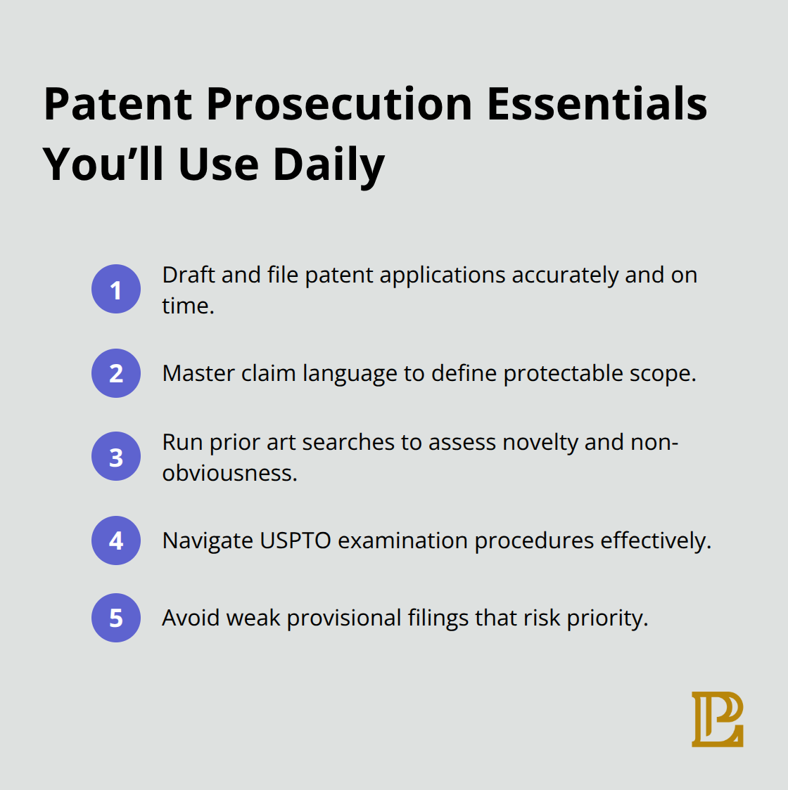 Key tasks and skills for U.S. patent prosecution roles