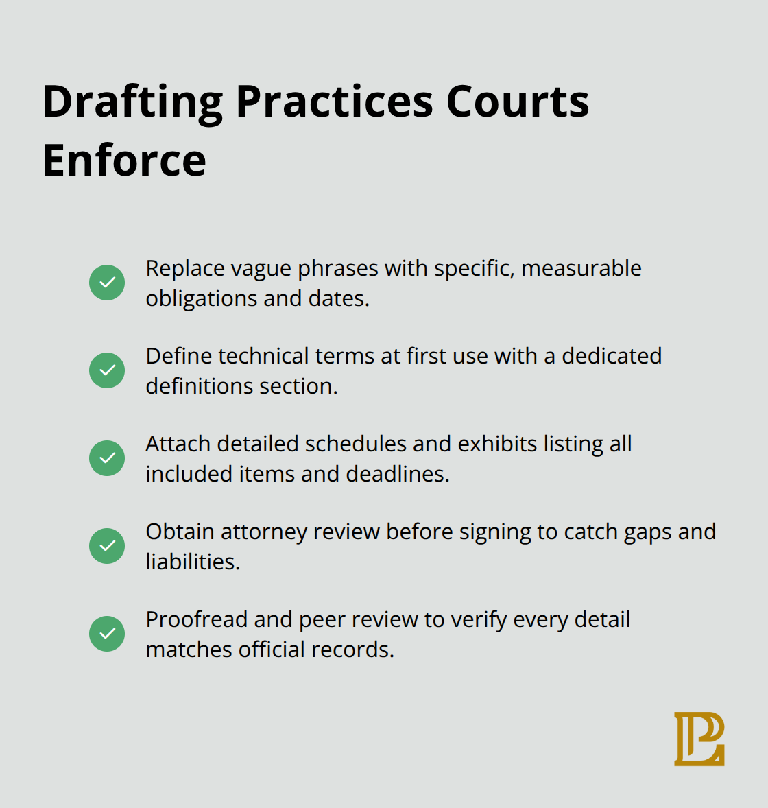 Five proven drafting practices for enforceable Hermosa Beach real estate contracts - Real estate contract drafting